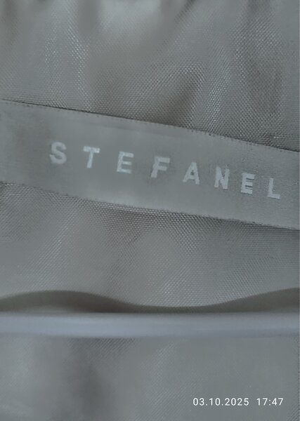 Stefanel Geaca de ploaie matlasata, pene, vernil chanjant, guler lat